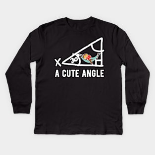 A cute angle Bath Mat - Math sloth math teachers gift Kids Long Sleeve T-Shirt